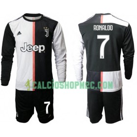 Juventus Ronaldo 7 Bambino Maglia Prima 2019/2020 Manica Lunga (+ Pantaloncini)